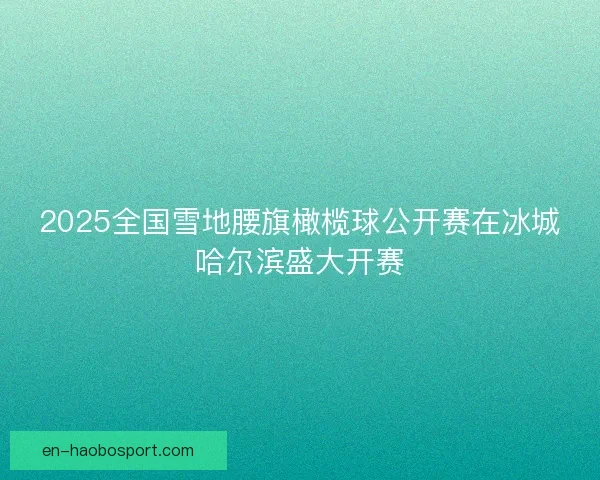 2025全国雪地腰旗橄榄球公开赛在冰城哈尔滨盛大开赛